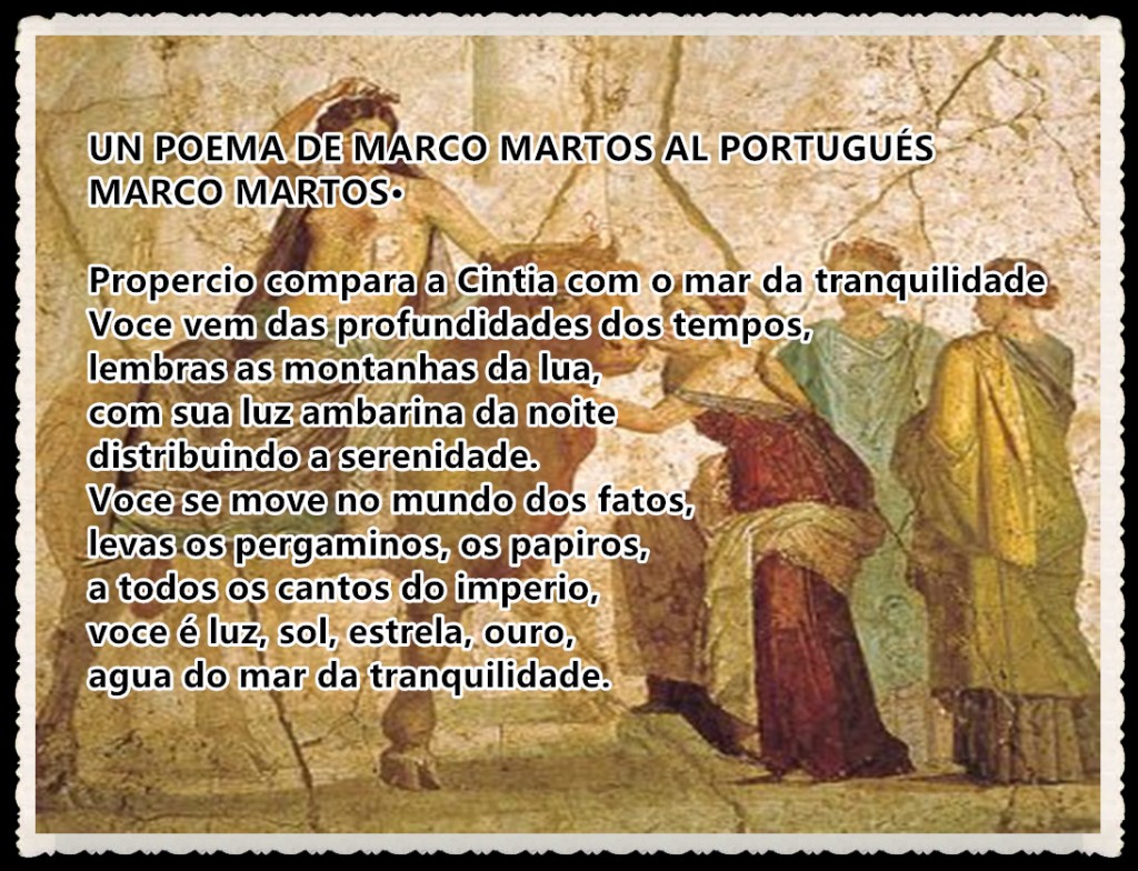 UN POEMA DE MARCO MARTOS AL PORTUGUÉS